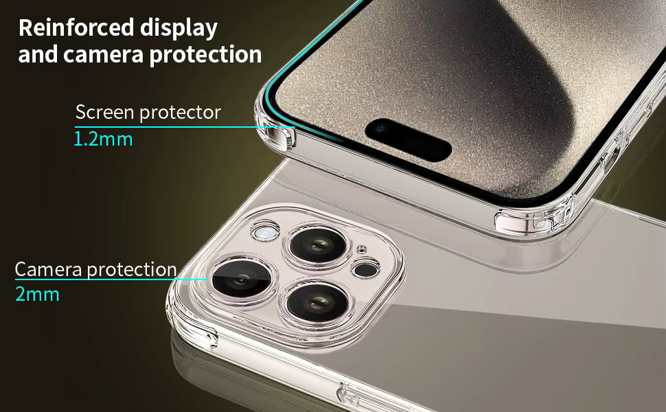 For Iphone 17 16 15 Pro Max Phone Case for Iphone 16 15 14 13 Mini 12 11 Pro Transparent Case Iphone16 plus Cover
