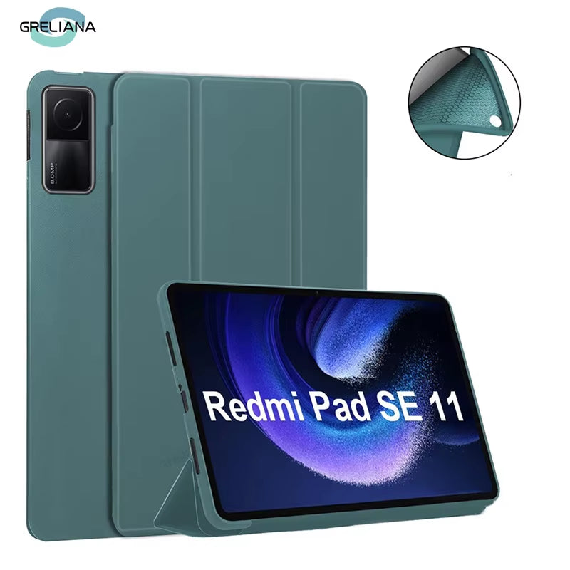 For Funda  Mi Pad 8 7 6 Pro 5 11.2 Case Redmi Pad SE 11 10.6 8.7 12.1 Auto Wake up & Sleep Silicone Cover Support Charging