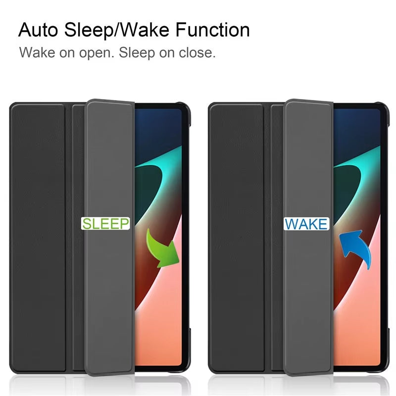 For Funda  Mi Pad 8 7 6 Pro 5 11.2 Case Redmi Pad SE 11 10.6 8.7 12.1 Auto Wake up & Sleep Silicone Cover Support Charging